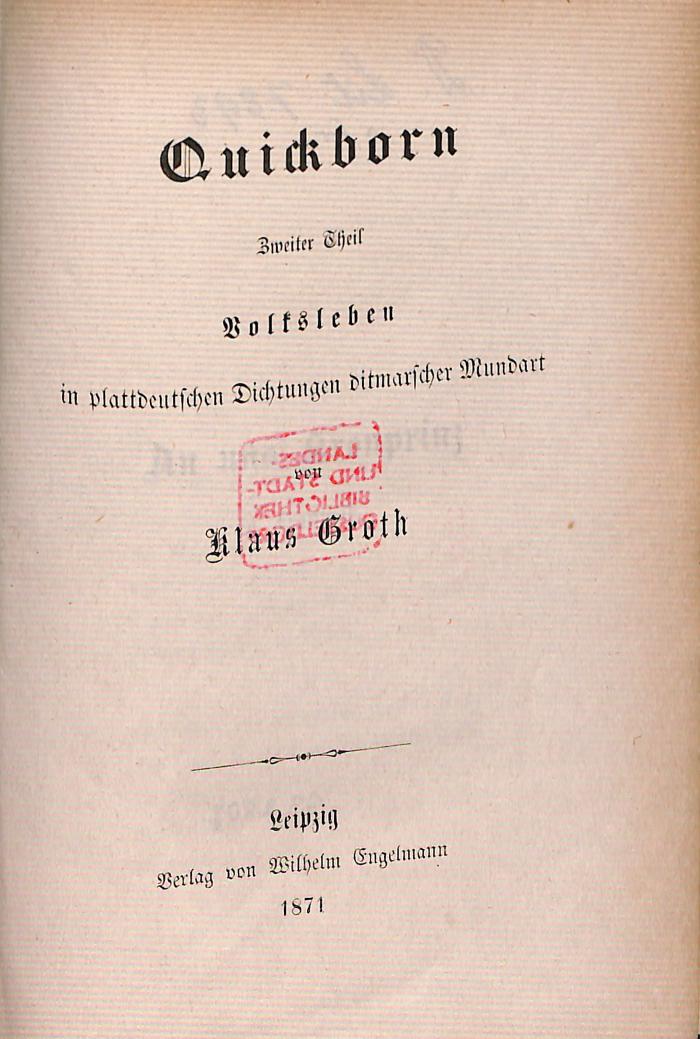 DLIT7893 : Quickborn (1871)