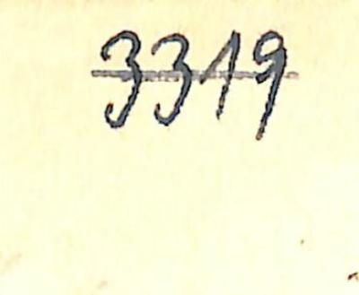 - (NSDAP-Gauarchiv Südhannover-Braunschweig), Von Hand: Nummer; '3319'. 