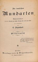 DLIT7905:2 : &lt;&gt; deutschen Mundarten (1896)