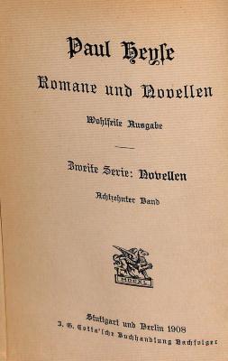 DLIT7949:18 : Romane und Novellen (1908)
