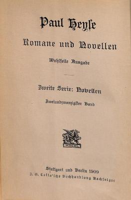 DLIT7949:22 : Romane und Novellen (1909)