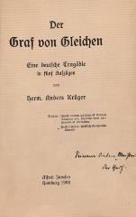 DLIT7947 : &lt;&gt; Graf von Gleichen (1908)