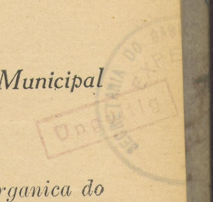 -, Stempel: Name; 'SECRETARIA DO GAB[?]'
