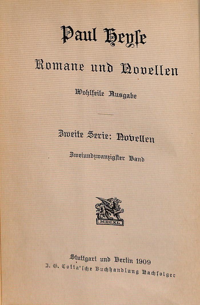 DLIT7949:22 : Romane und Novellen (1909)