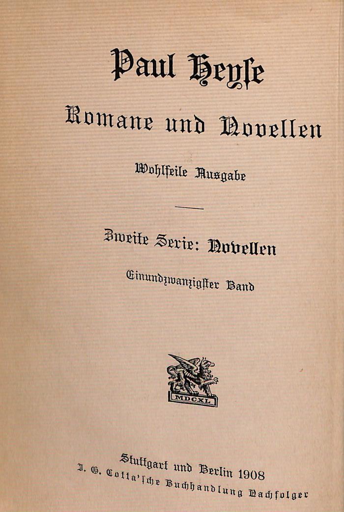 DLIT7949:21 : Romane und Novellen (1908)