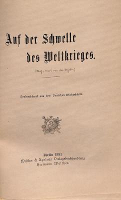 DLIT8011:1 : Auf der Schwelle des Weltkrieges (1891)