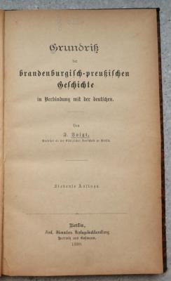 G 3226 : Grundriss der brandenburgisch-preußischen Geschichte in Verbindung mit der deutschen. (1880)