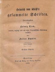 DLIT8091:1 : Heinrich von Kleist's gesammelte Schriften (1863)