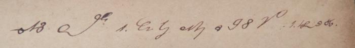 - (unbekannt), Von Hand: ; '13[… 1 […] 98 V.[…] L 1906[?]'. 