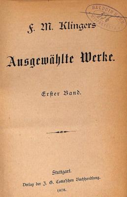 DLIT7957:1/2 : Ausgewählte Werke (1878)