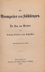 DLIT8076 : &lt;&gt; Trompeter von Säkkingen (1889)