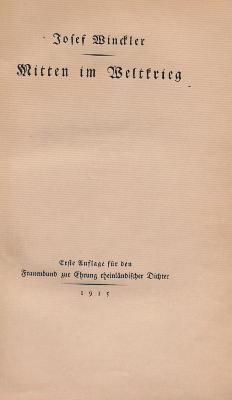 DLIT8005 : Mitten im Weltkrieg (1915)