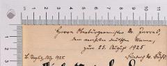 - (Jarres, Karl), Von Hand: Widmung; 'Herrn Oberbürgermeister Dr. Jarres, [vier unleserliche Wörter], zum 25. August 1925 Friedrich W. Fuchs", "b. Steglitz[?], Aug. 1925.'. 