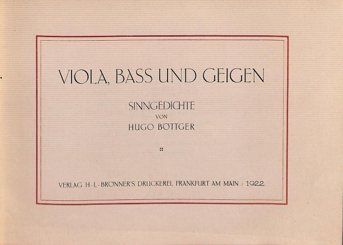 DLIT8081 : Viola, Bass und Geigen (1922)