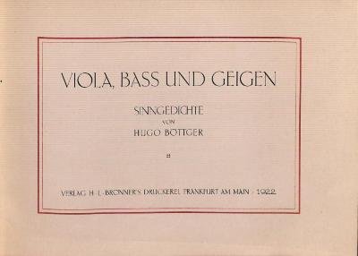 DLIT8081 : Viola, Bass und Geigen (1922)