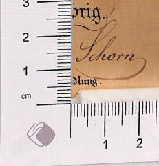- (Schorn), Von Hand: Autogramm; 'Schorn'.  (Prototyp)