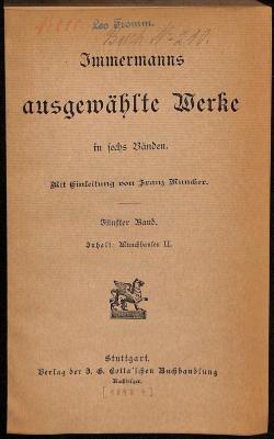 DLIT8269:5 : Immermanns ausgewählte Werke ([1893])