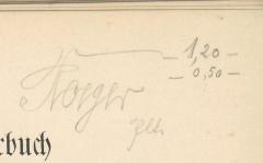 - (Roeger), Von Hand: Name; 'Roeger | -1,20-, -0,50- | plt [?]'. 