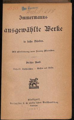 DLIT8269:3 : Immermanns ausgewählte Werke ([1893])