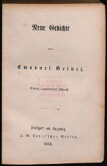 DLIT8293 : Neue Gedichte (1858)