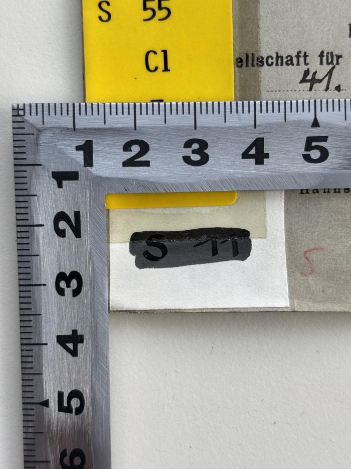 -, Von Hand: Nummer, Signatur; 'S  155 (überklebt) S 11'