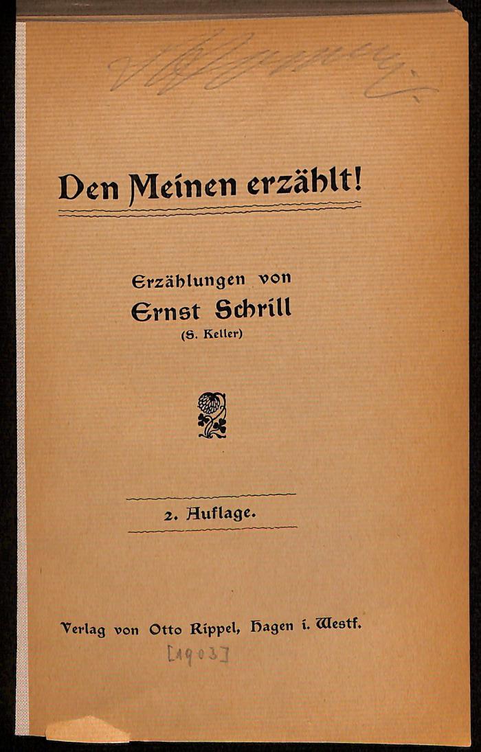 DLIT8353 : &lt;&gt; meinen erzählt! ([1903])