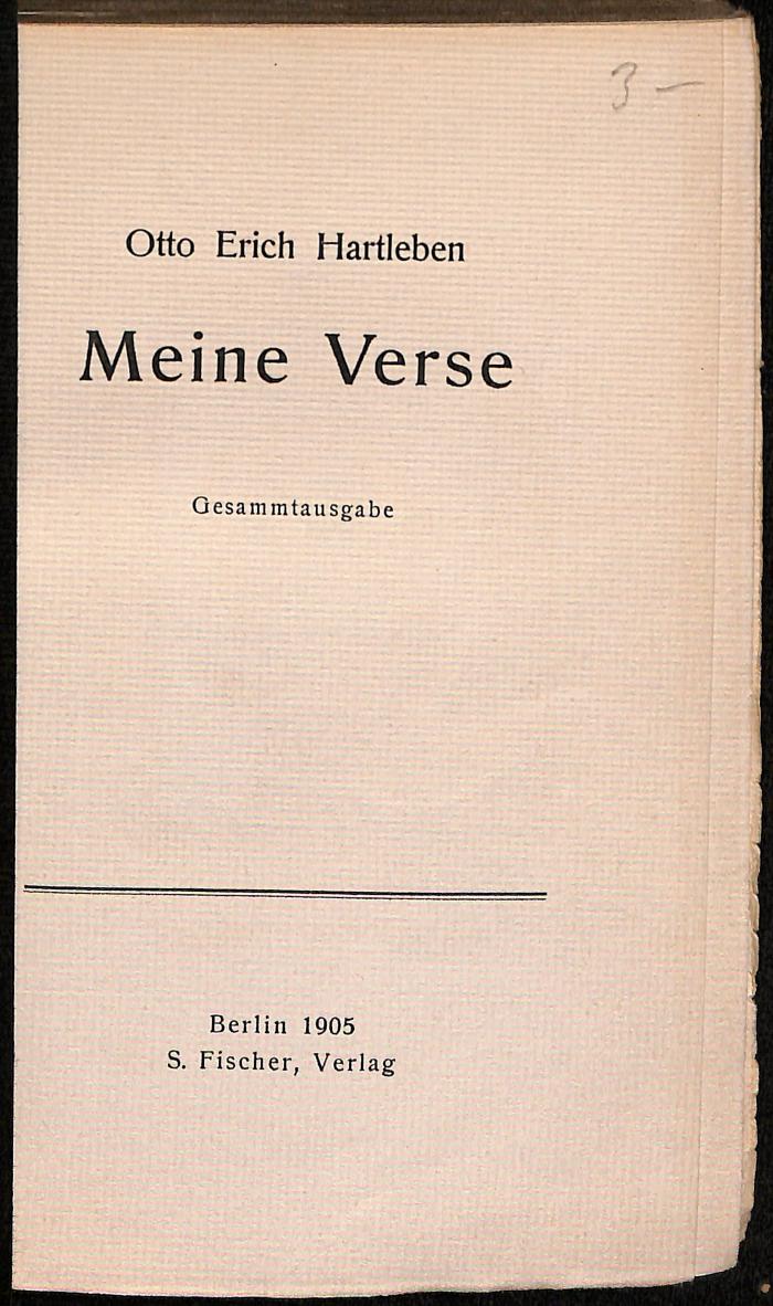DLIT8318 : Meine Verse (1905)