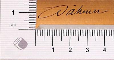 - (Wähmer), Von Hand: Autogramm; 'Wähmer'.  (Prototyp)