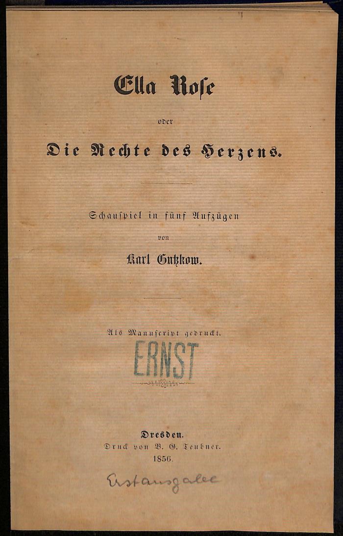 DLIT8317 : Ella Rose oder Die Rechte des Herzens (1856)