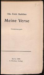 DLIT8318 : Meine Verse (1905)