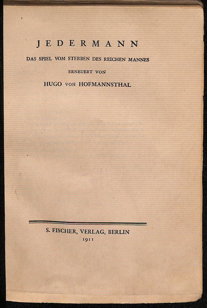 DLIT8403 : Jedermann (1911)