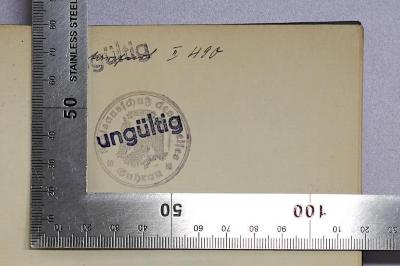 Ba 427a : Die deutsche Gemeindeordnung vom 30. Januar 1935. (1935);- (Kreisausschuß des Kreises Guhrau), Stempel: Berufsangabe/Titel/Branche, Ortsangabe; 'Kreisausschuß der Kreisstelle Guhrau'. 