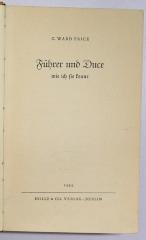 B 671 : Führer und Duce wie ich sie kenne (1939)