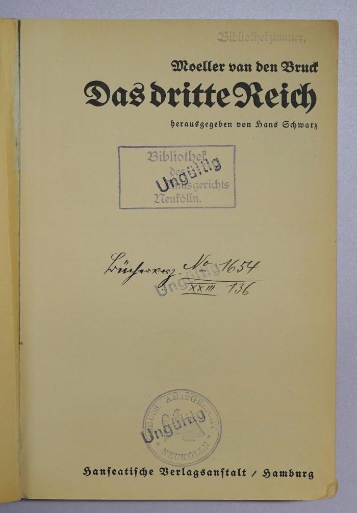 B 641&lt;4&gt; : Das dritte Reich (1931)