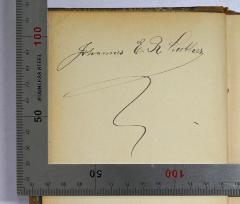 - (Luther, Johannes E. R.), Von Hand: Autogramm, Name; 'Johannes E. R. Luther'. 