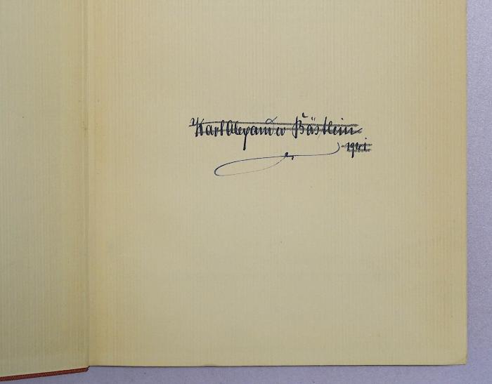 B 441 : Physiologie und Hygiene der Arbeit (1931);-, Von Hand: Autogramm, Name, Datum; 'Karl Alexander Bästlein 1941'