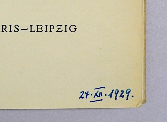 B 479a : Held oder Heiliger (1927);-, Von Hand: Datum; '24.XII.1929.'