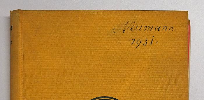 Ba 48 : Handbuch für das Deutsche Reich 1931 (1931);-, Von Hand: Name, Autogramm; 'Neumann. 1931.'
