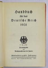 Ba 48 : Handbuch für das Deutsche Reich 1931 (1931)
