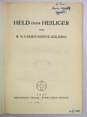 B 479a : Held oder Heiliger (1927)
