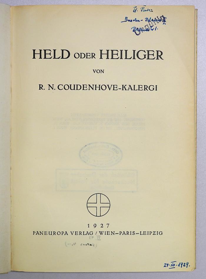 B 479a : Held oder Heiliger (1927)