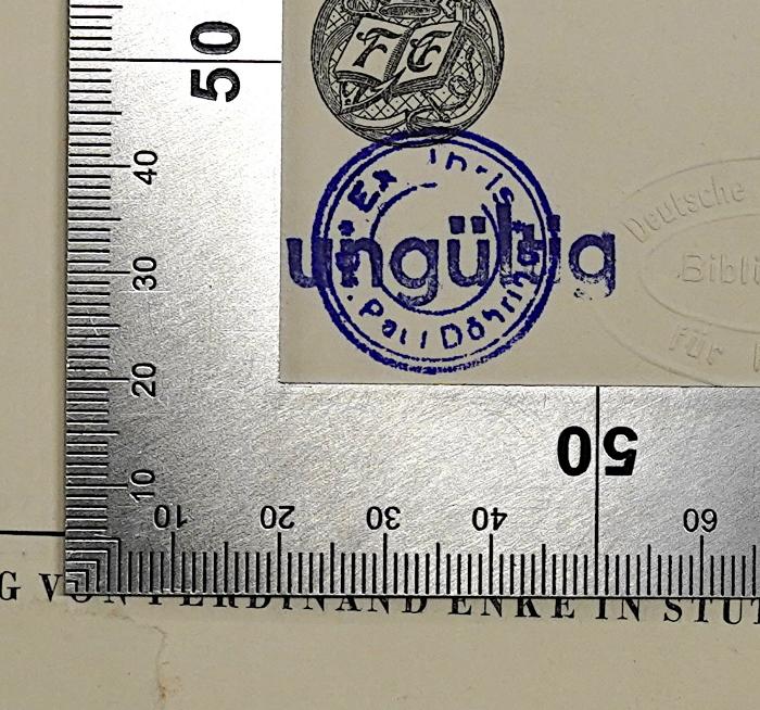 B 728 : Die Soziale Frage im Lichte der Philosophie (1923);- (Döhring, Paul), Stempel: Name; 'Ex Libris [Paul Döhring]'. 
