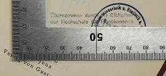 - (Hochschule für Ökonomie), Stempel: Berufsangabe/Titel/Branche, Name; 'Übernommen durch die Bibliothek der Hochschule für Planökonomie'. 