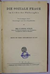 B 728 : Die Soziale Frage im Lichte der Philosophie (1923)