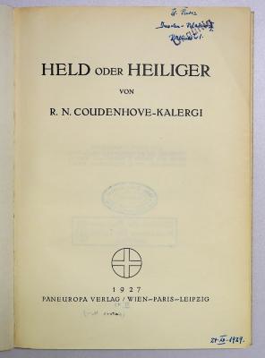 B 479a : Held oder Heiliger (1927)