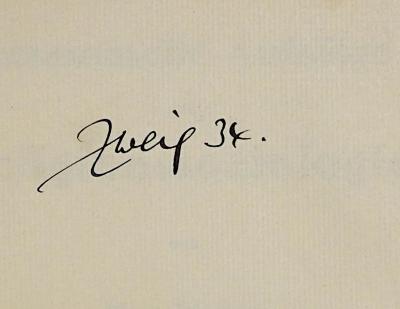 Ba 18&lt;2&gt;-1 -3 : Gesammelte Aufsätze zur Religionssoziologie. 1 bis 3 (1922);- (Zweig, Konrad;Zweig, Annelise), Von Hand: Autogramm, Name, Datum; 'Zweig 34.'. 