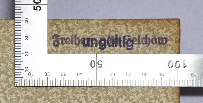 B 784&lt;2&gt; : Der demokratische Imperialismus (1911);- (von Selchow, Bogislav), Stempel: Name; 'Freiherr von Selchow'. 
