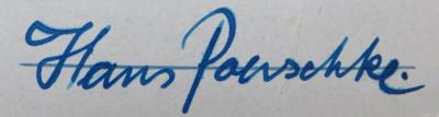 - (Ponschke[?], Hans), Von Hand: Name; 'Hans Ponschke[?].'. 