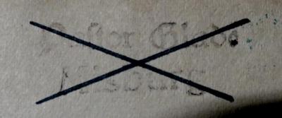 - (Glade, [...]), Stempel: Name, Ortsangabe; 'Pastor Glade / Misburg'. 