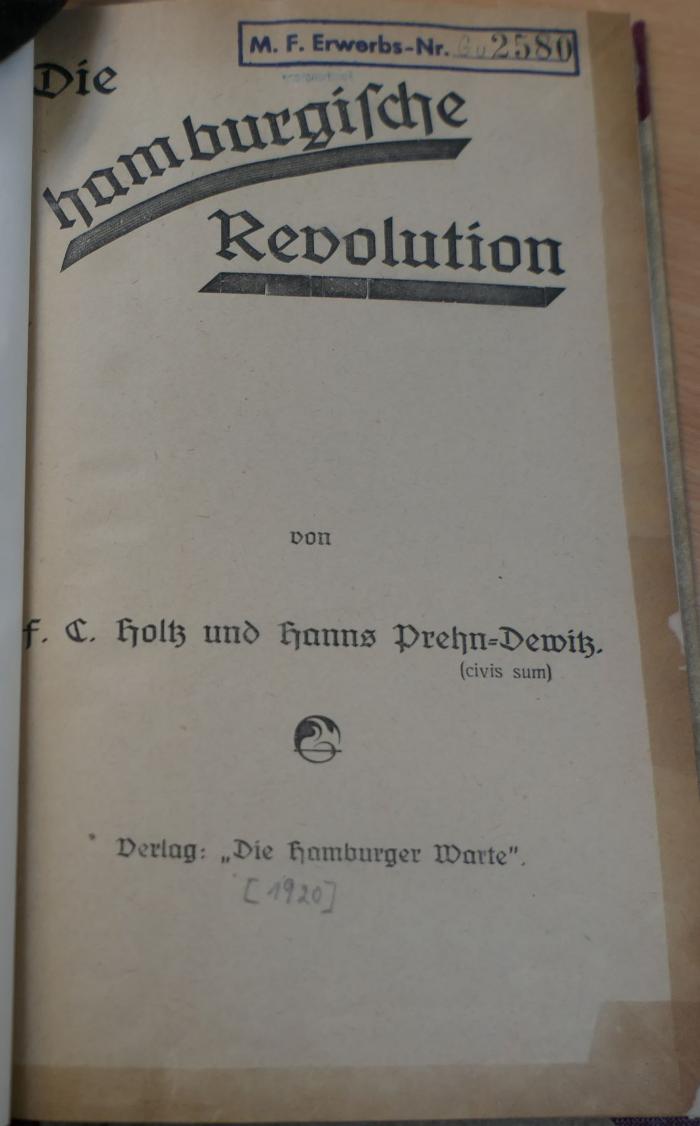 02_580 : Die hamburgische Revolution (1920)